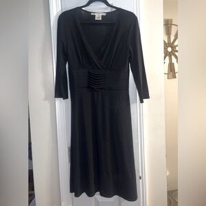 Max Studio Women’s Black V Neck Flare Swing Dress- Size Medium